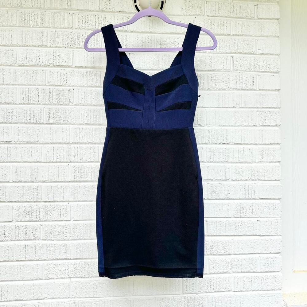 BCBGeneration Bodycon Bandage Black Navy Mini Dress